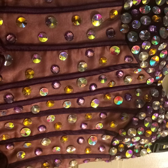 Beaded corset prom dress - Picture 4 of 8